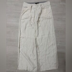 100% Linen Low Rise Pants